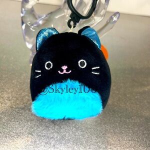 NWT Keychain Clip Eponine the Cat Squishmallows 3.5” Halloween sparkle fuzzy